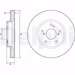 Disque de frein DELPHI BG4785C avant, ventilé, 2 pièce