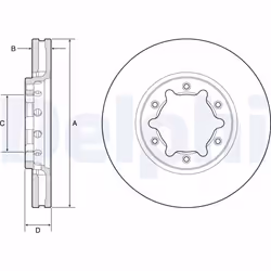 Disque de frein DELPHI BG9179 avant, ventilé, 1 pièce