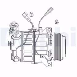 Compresseur de climatisation DELPHI CS20482 - Vue supplémentaire 5