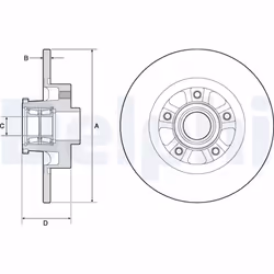 Disque de frein DELPHI BG9190RSC arrière, plein, 1 pièce - Vue supplémentaire 3