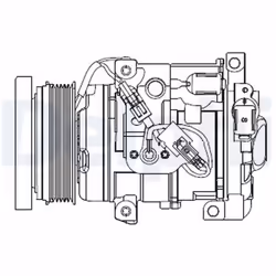 Compresseur de climatisation DELPHI CS20508