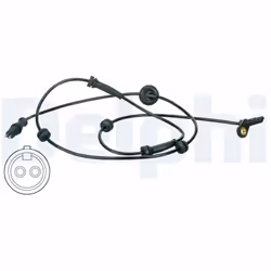 Capteur, vitesse de roue DELPHI SS20482 gauche
