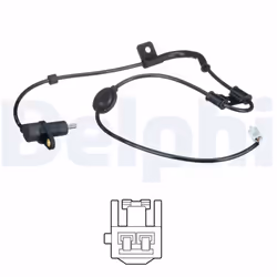 Capteur, vitesse de roue DELPHI SS20526 gauche
