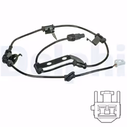Capteur, vitesse de roue DELPHI SS20537 gauche
