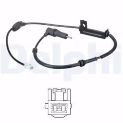 Capteur, vitesse de roue DELPHI SS20538 gauche