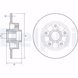 Disque de frein DELPHI BG9230RSC arrière, plein, 1 pièce - Vue supplémentaire 3
