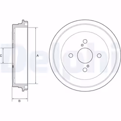 Tambour de frein DELPHI BF547