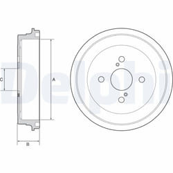 Tambour de frein DELPHI BF547