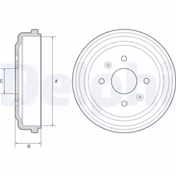 Tambour de frein DELPHI BF548