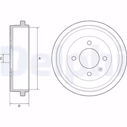 Tambour de frein DELPHI BF549