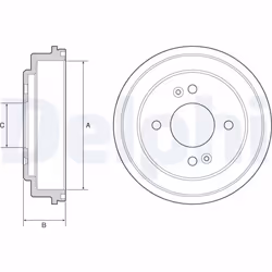 Tambour de frein DELPHI BF550
