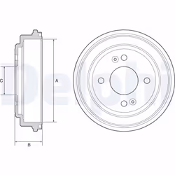 Tambour de frein DELPHI BF551