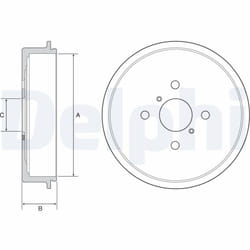 Tambour de frein DELPHI BF552