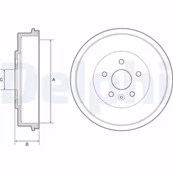 Tambour de frein DELPHI BF553
