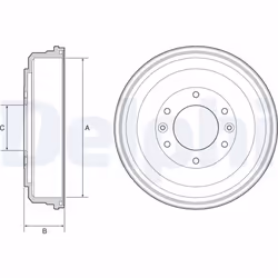 Tambour de frein DELPHI BF555