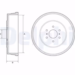 Tambour de frein DELPHI BF557