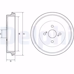 Tambour de frein DELPHI BF560