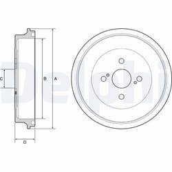 Tambour de frein DELPHI BF560