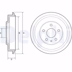 Tambour de frein DELPHI BF561