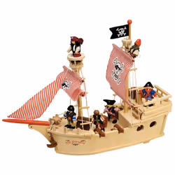 Bigjigs Toys The Paragon Pirate Ship, Bateau, Paragon Pirate Ship, 3 an(s), Multicolore