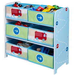 Worlds Apart Meuble De Rangement Pour Chambre D’Enfants Avec 6 Bacs Véhicules