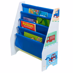 Worlds Apart Véhicules - Bibliothèque À Pochettes Pour Enfants - Rangement De Livres Pour Chambre D’Enfant