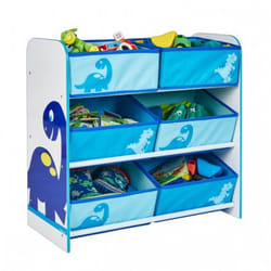 HelloHome Dinosaur Étagère de rangement de jouets Autonome Bleu, Blanc