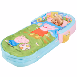 Moose Toys - Lit gonflable 2 en 1 avec sac de couchage intégré Peppa Pig Ready Bed