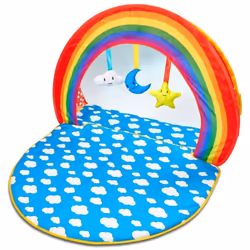 Tapis d'éveil et piscine à balles pour bébés - modèle Arc-en-ciel Découvrez ce tapis d'éveil pour bébés qui se transforme en  ...