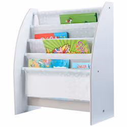 Worlds Apart Bibliothèque à pochettes pour enfants - Rangement de livres pour chambre d’enfant