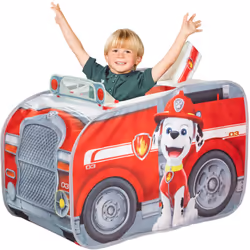 Tente Pat' Patrouille de jeux - Coloris : Rouge Licence officielle Pat Patrouille Collection Pop Up - Forme Camion de pompier ...