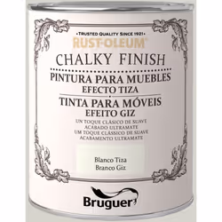 Rust-oleum chalcky finish meuble blanc craie 0,75l bruguer. Peinture à la craie pour un fini mat vintage. Peinture à l'eau, d ...