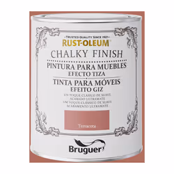 Rust-oleum chalky finish terracotta furniture 0,75l 5733893 bruguer. peinture à base d'eau à effet crayeux, peut être appliqu ...