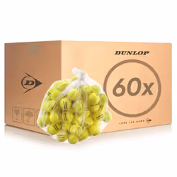 Lot de 60 balles de tennis Dunlop training