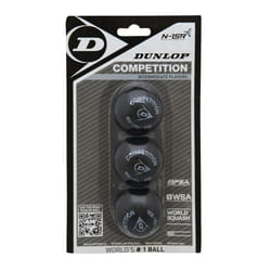 Lot de 3 balles squash Dunlop competition blister