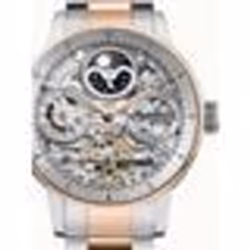 Ingersoll The Jazz Montre Automatique à Phases de Lune pour Homme 42 mm avec Cadran Squelette et Bracelet en Acier Inoxydable