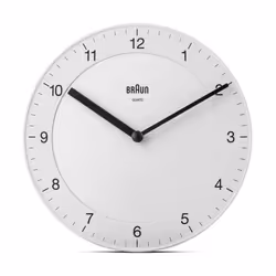 Braun BC06W Horloge murale à quartz Rond Blanc