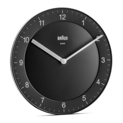 Braun BC06B Horloge murale à quartz Rond Noir