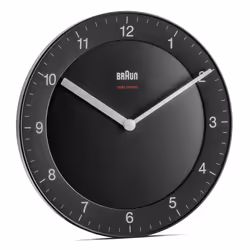 Braun BC06B-DCF, Réveil à quartz, Rond, Noir, Analogique, Batterie, AA