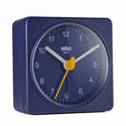 Braun BC02BL, Réveil à quartz, Rectangle, Bleu, Analogique, Batterie, AA