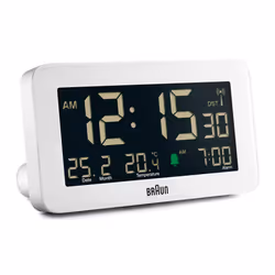 Braun BC10W-DCF, Réveil numérique, Rectangle, Blanc, Intérieure, 12/24h, LCD
