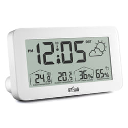 Braun BC13WP-DCF réveille-matin Réveil numérique Blanc