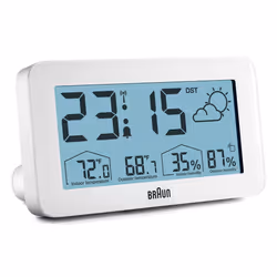 Braun BC13WP-DCF réveille-matin Réveil numérique Blanc