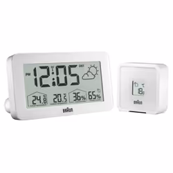 Braun BC13WP-DCF réveille-matin Réveil numérique Blanc