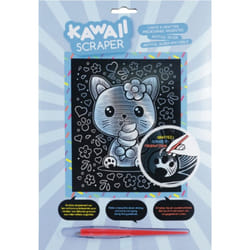 OZ International Scraper Argent Kawaii - Chaton Gourmand