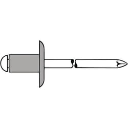 Rivet pop tige de rivet d x l 4 x 12 mm K12 aluminium / acier 500 un.