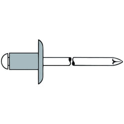 Rivets aveugles Gesipa aluminium/acier grande tête 4 x 20 k 12 250 pièces
