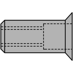 Crous aveugles rivets aveugles aluminium tête fraisée m 4 x 6 x 12 500 pièces - Gesipa