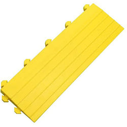 Coba Europe - Tapis d'atelier Modulaire - Tapis anti-fatigue - Pièce latérale jaune mâle