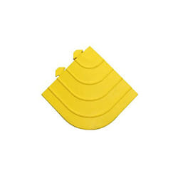 Coba Europe - Tapis d'atelier Modulaire - Tapis anti-fatigue - Pièce d'angle jaune